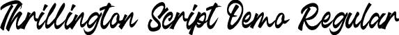 Thrillington Script Demo Regular font - thrillington-script-demo.ttf