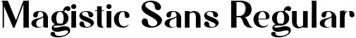 Magistic Sans Regular font - magisticsans.ttf