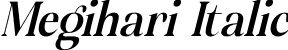 Megihari Italic font - Megihari-Italic.otf