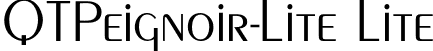 QTPeignoir-Lite Lite font - QTPeignoir-Lite.otf