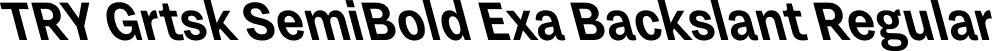 TRY Grtsk SemiBold Exa Backslant Regular font - TRYGrtsk-SemiBoldExaBackslant.ttf