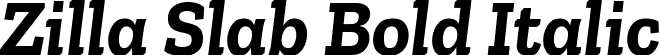 Zilla Slab Bold Italic font - ZillaSlab-BoldItalic.ttf