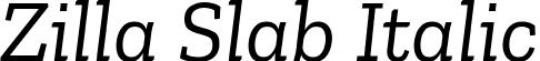 Zilla Slab Italic font - ZillaSlab-Italic.ttf