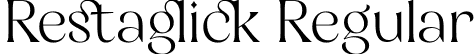 Restaglick Regular font - restaglick.ttf