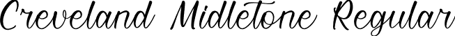 Creveland Midletone Regular font - Creveland-Midletone.otf