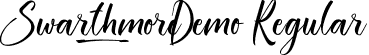 Swarthmore Demo Regular font - SwarthmoreDemoRegular.ttf