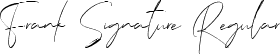 Frank Signature Regular font - frank-signature.ttf