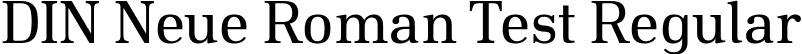 DIN Neue Roman Test Regular font - DINNeueRoman-Test-Regular.ttf