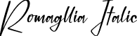 Romagllia Italic font - Romagllia-Italic.otf