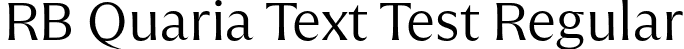 RB Quaria Text Test Regular font - QuariaTextTest-Regular.otf