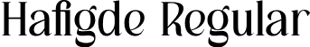 Hafigde Regular font - Hafigde.otf