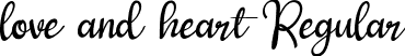 love and heart Regular font - Loveandheart-ywjpM.ttf