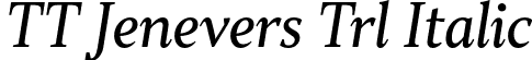 TT Jenevers Trl Italic font - TT-Jenevers-Trial-Italic.otf