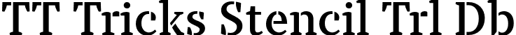 TT Tricks Stencil Trl Db font - TT-Tricks-Stencil-Trial-DemiBold.otf