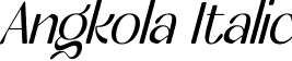 Angkola Italic font - Angkola-Italic.otf