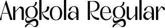 Angkola Regular font - Angkola.otf