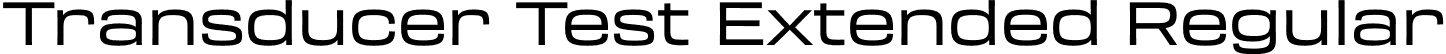 Transducer Test Extended Regular font - TransducerTest-ExtendedRegular.otf