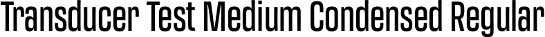 Transducer Test Medium Condensed Regular font - TransducerTest-CondensedMedium.otf