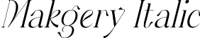 Makgery Italic font - Makgery-Italic.otf