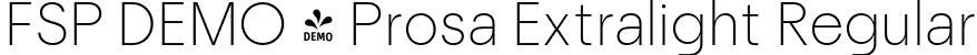 FSP DEMO - Prosa Extralight Regular font - Fontspring-DEMO-prosa-extralight-1.otf