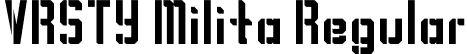 VRSTY Milita Regular font - vrsty-milita.otf