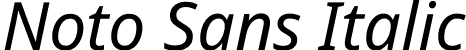 Noto Sans Italic font - NotoSans-Italic.ttf