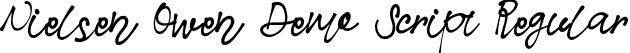 Nielsen Owen Demo Script Regular font - NielsenOwenDemoScript.ttf