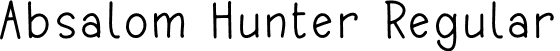 Absalom Hunter Regular font - Absalom-Hunter.otf