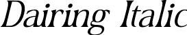 Dairing Italic font - Dairing-Italic.otf