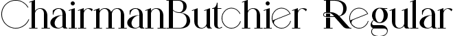 ChairmanButchier Regular font - chairmanbutchier.ttf