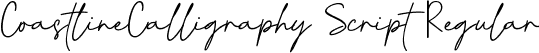 CoastlineCalligraphy Script Regular font - coastlinecalligraphyscript.ttf