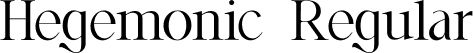 Hegemonic Regular font - hegemonic.otf