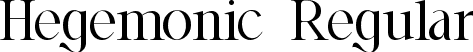 Hegemonic Regular font - hegemonic.ttf