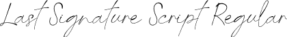 Last Signature Script Regular font - last-signature.otf