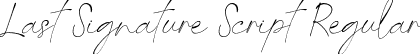 Last Signature Script Regular font - last-signature.ttf