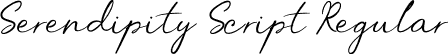 Serendipity Script Regular font - serendipity.otf