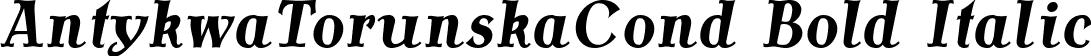 AntykwaTorunskaCond Bold Italic font - AntykwaTorunskaCond-BoldItalic.ttf