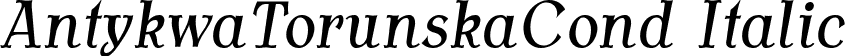 AntykwaTorunskaCond Italic font - AntykwaTorunskaCond-Italic.ttf