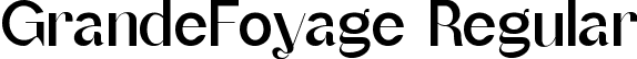 GrandeFoyage Regular font - grandefoyage.ttf