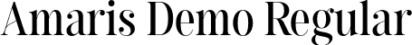 Amaris Demo Regular font - amarisregular-k7xmw.otf