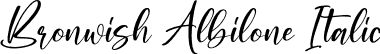 Bronwish Albilone Italic font - Bronwish-Albilone-Italic.otf