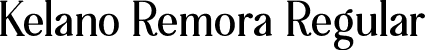 Kelano Remora Regular font - Kelano-Remora.otf