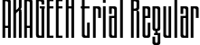 AKAGEEH trial Regular font - AKAGEEHtrial-uploaded-63b5893278c90.otf