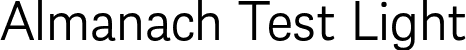 Almanach Test Light font - AlmanachTest-Light.otf