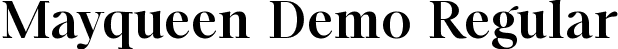 Mayqueen Demo Regular font - mayqueen-demo-regular.ttf