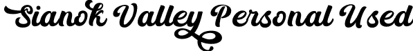 Sianok Valley Personal Used font - SianokValleyPersonalUsed-mLvMP.otf