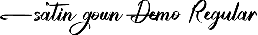 Satin Gown Demo Regular font - SatinGownDemoRegular.ttf