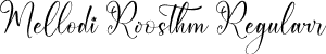 Mellodi Roosthm Regular font - Mellodi Roosthm.otf