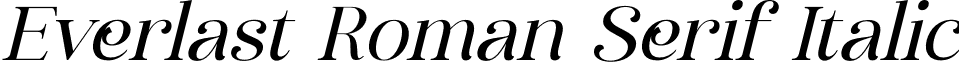 Everlast Roman Serif Italic font - Everlast-Roman-Serif-Italic.otf