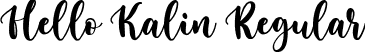 Hello Kalin Regular font - Hello Kalin.ttf